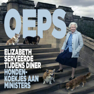 Oeps: Queen Elizabeth serveerde tijdens diner hondenkoekjes aan ministers