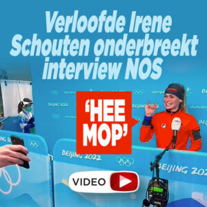 ZIEN: Verloofde Irene Schouten onderbreekt interview NOS