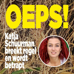 OEPS: Katja Schuurman betrapt op overtreding