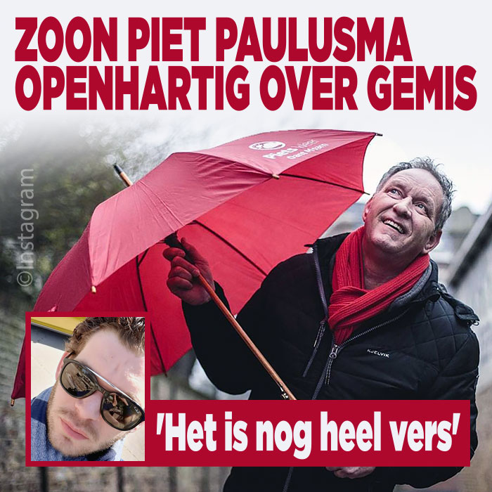 Zoon Piet Paulusma open over gemis