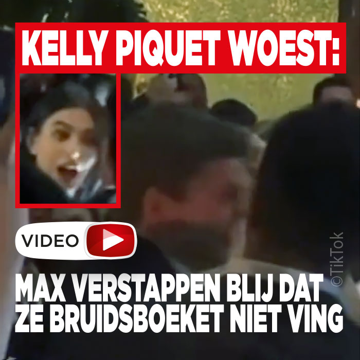 ZIEN! Kelly Piquet woest: Max Verstappen blij dat ze bruidsboeket niet ving