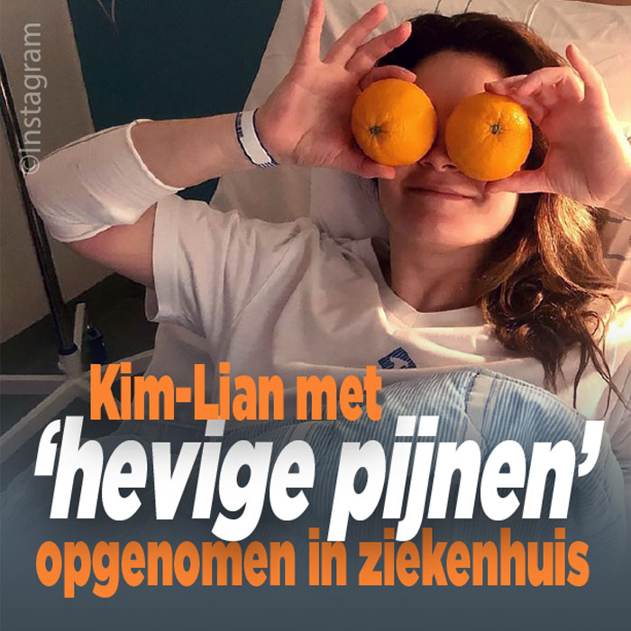 Kim-Lian van der Meij opgenomen in het ziekenhuis