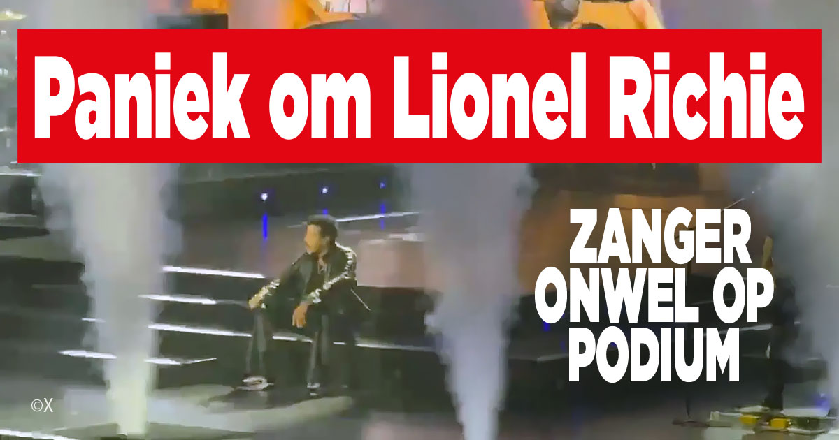 Paniek om Lionel Richie: zanger onwel op podium
