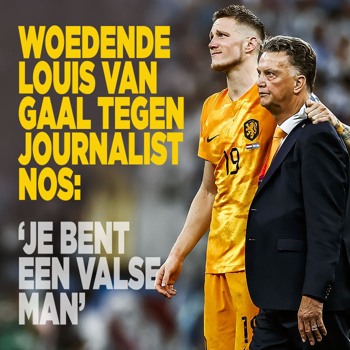 Woedende Louis van Gaal tegen journalist NOS: &#8216;Je bent een valse man&#8217;