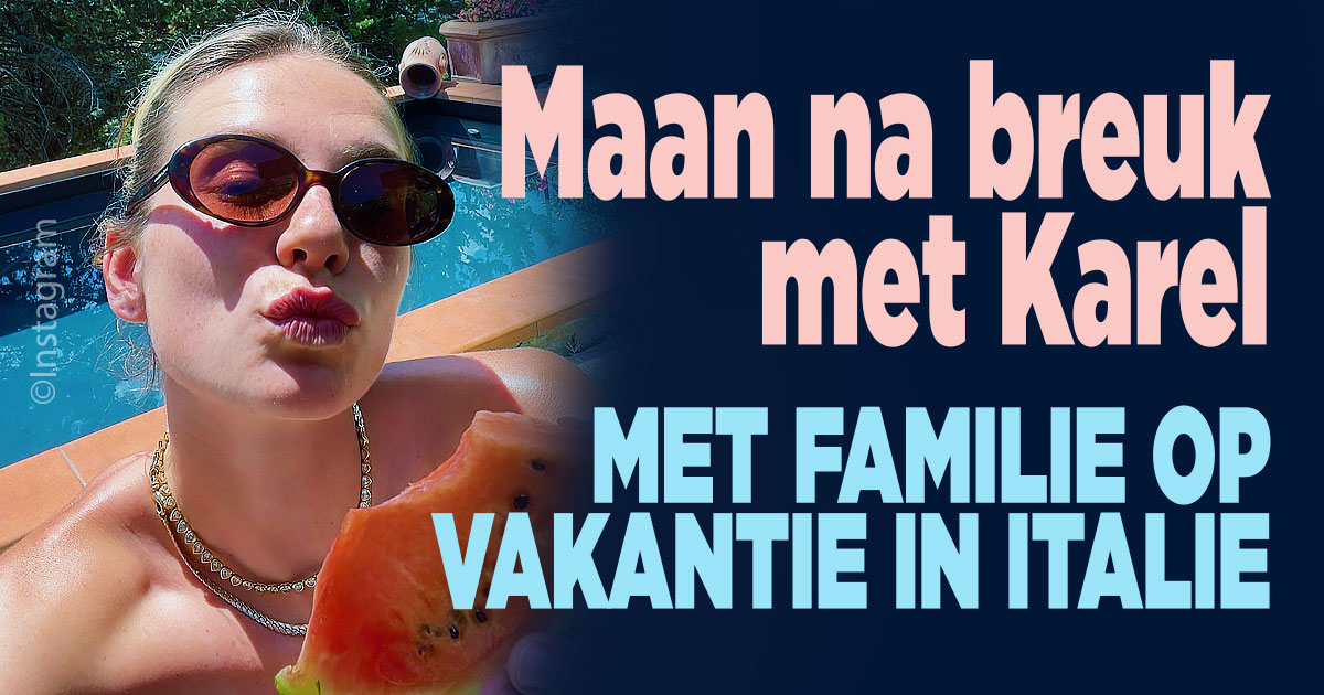 Maan samen met familie op vakantie