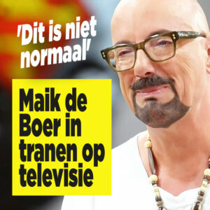 Maik de Boer in tranen op televisie: &#8216;Dit is niet normaal&#8217;