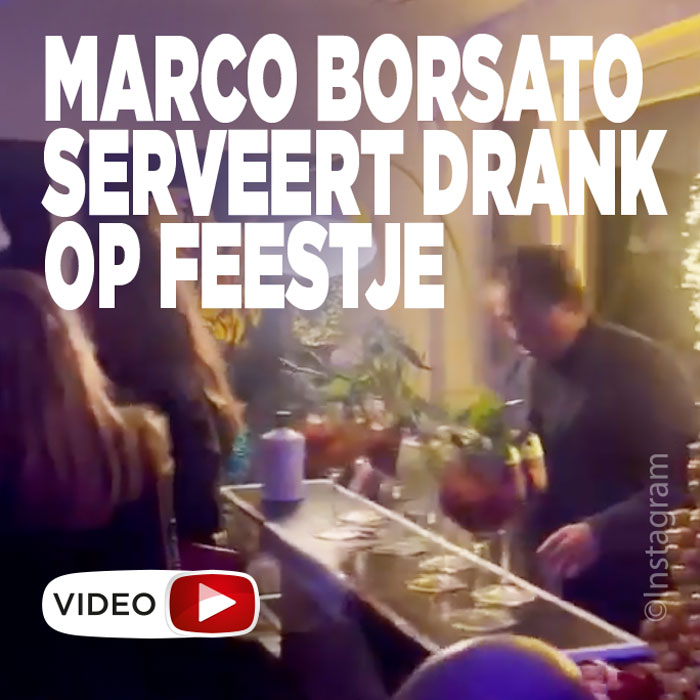 Marco schenkt drank op feestje