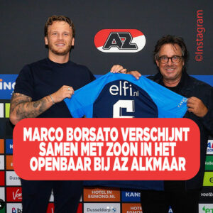 Marco Borsato verschijnt samen met zoon in het openbaar bij AZ Alkmaar