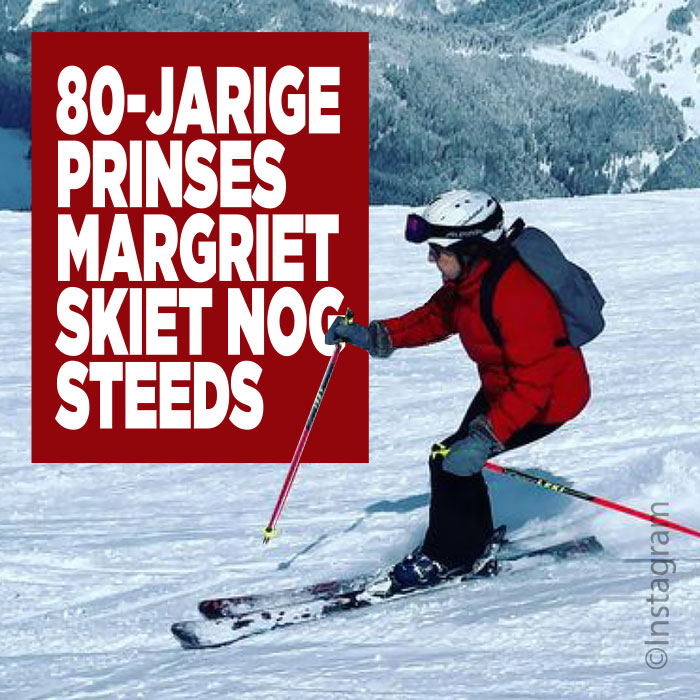 80-jarige prinses Margriet skiet nog steeds