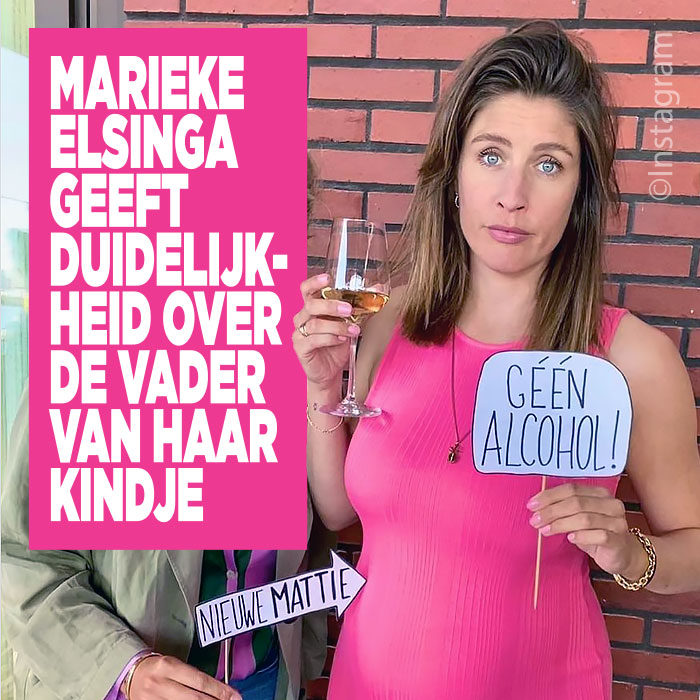 Marieke Elsinga geeft duidelijkheid over de vader van haar kindje