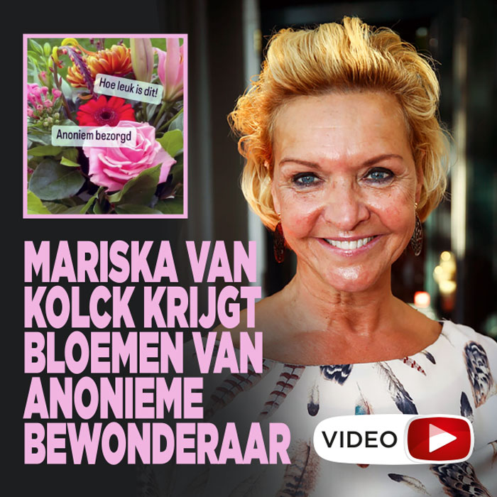 Mariska van Kolck krijgt bloemen van anonieme bewonderaar
