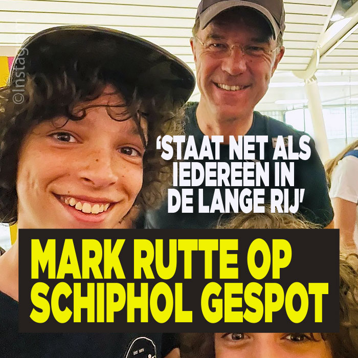 Mark Rutte gespot Schiphol: ‘Staat net als iedereen in de lange rij&#8217;