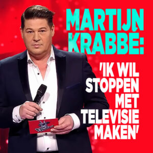 Martijn Krabbé: &#8216;Ik wil stoppen met televisie maken&#8217;