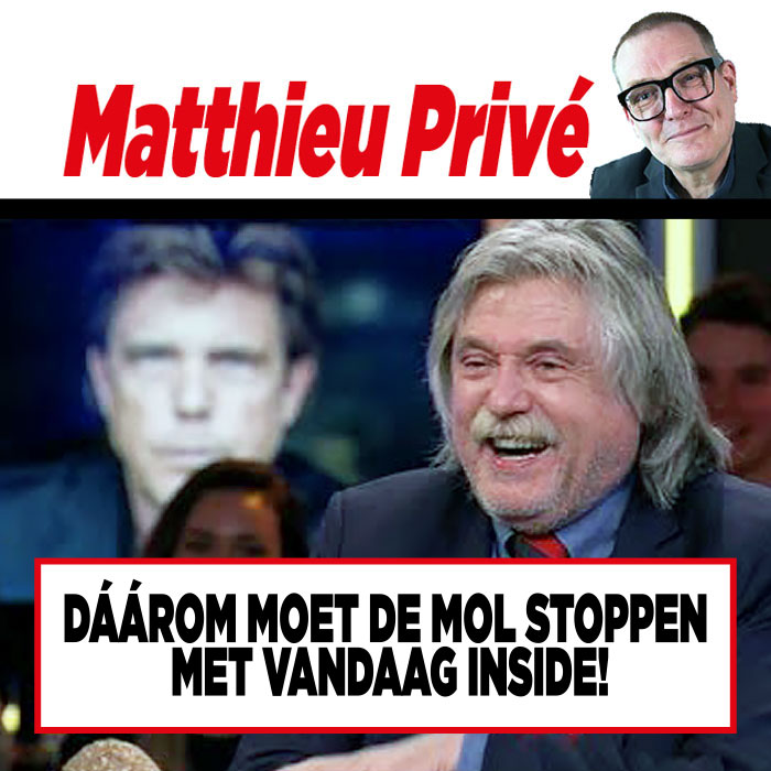 Showbizz-deskundige Matthieu Slee: Dáárom moet De Mol stoppen met Vandaag Inside!￼
