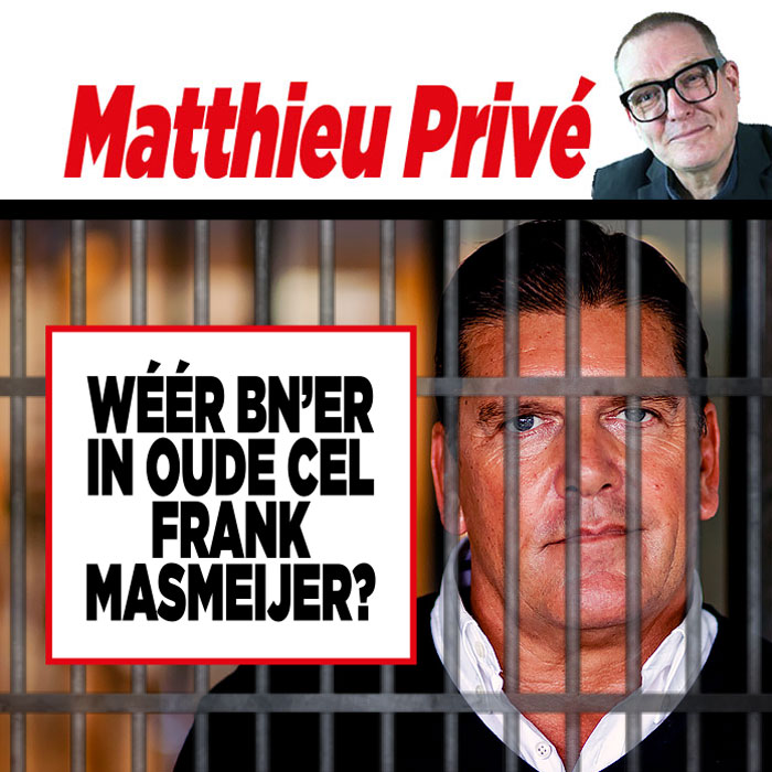 Showbizz-deskundige Matthieu Slee: ,,Wéér BN’er in oude cel Frank Masmeijer?”￼