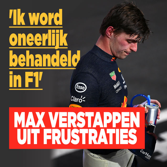 Max Verstappen is boos