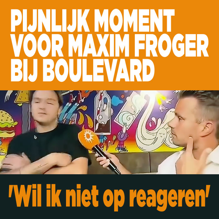 Pijnlijk moment voor Maxim Froger bij RTL Boulevard: &#8216;Wil ik niet op reageren&#8217;