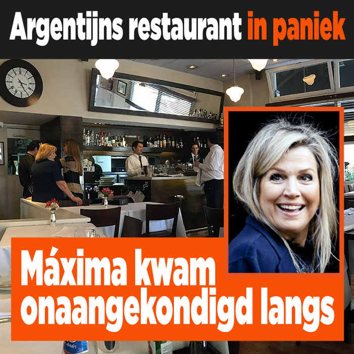 Paniek in Argentijns restaurant als Máxima in de zaak zit