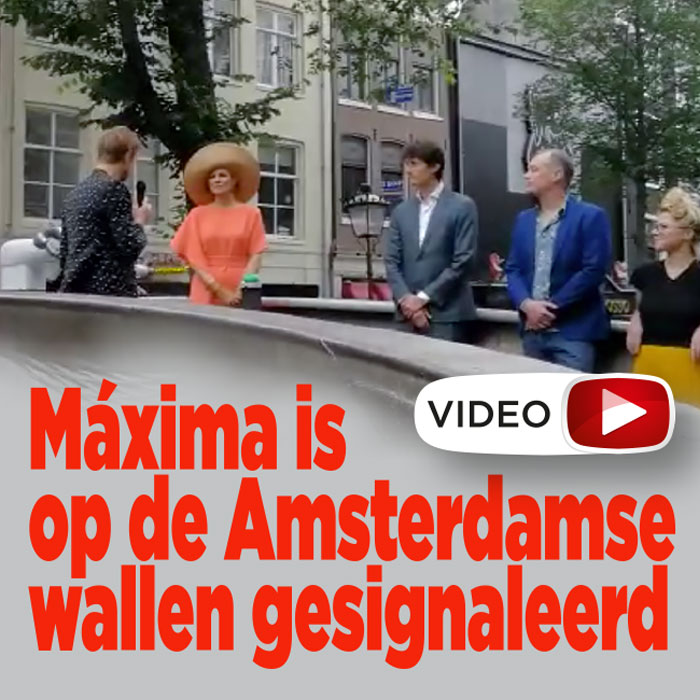 Video: Máxima is op de Amsterdamse wallen gesignaleerd