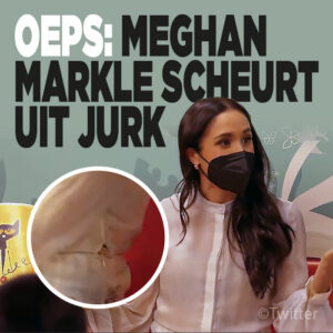 Oeps: Meghan Markle scheurt uit jurk