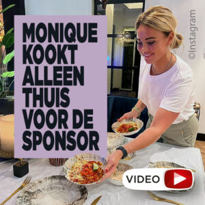 Monique Westenberg kookt alleen thuis voor de sponsor