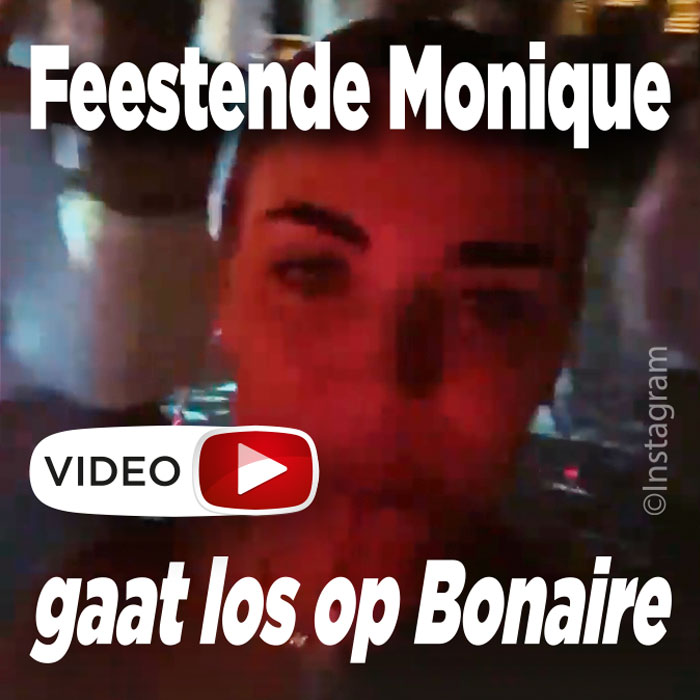 Monique feest haar zorgen weg op Bonaire