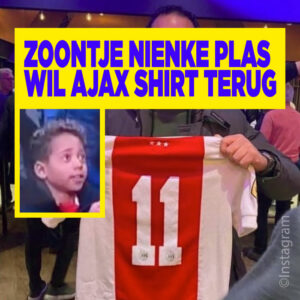 Zoontje Nienke Plas wil Ajax shirt terug
