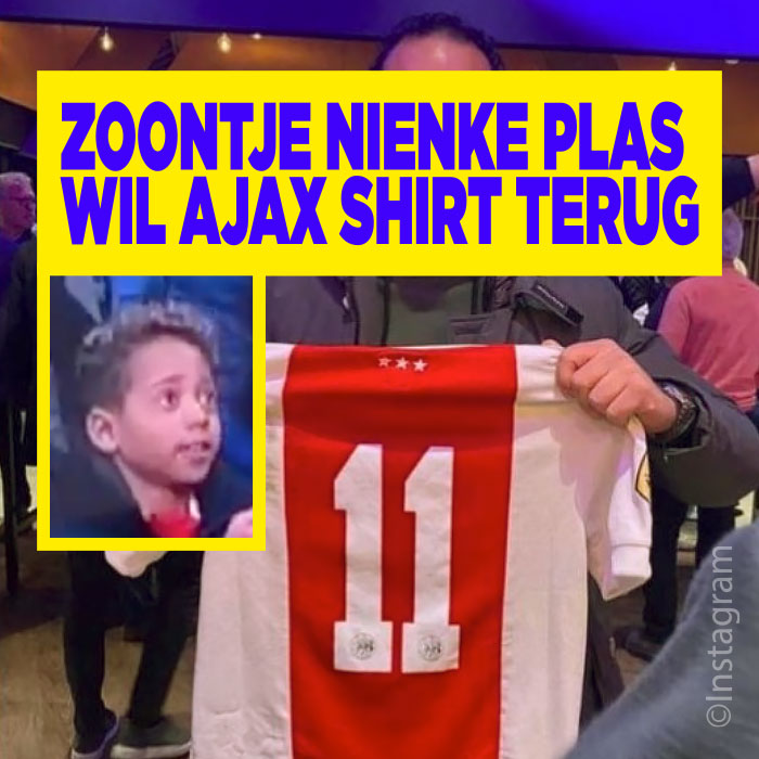 Zoontje Nienke Plas wil Ajax shirt Anthony terug||||