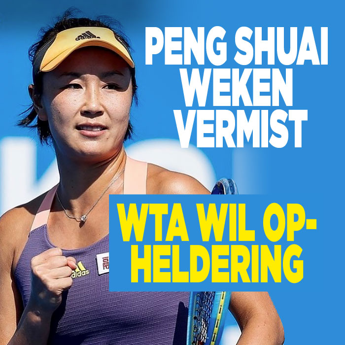 tennister Peng Shuai 'verdwenen'|