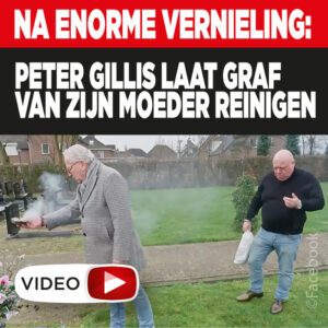 Na enorme vernieling: Peter Gillis laat graf van zijn moeder reinigen