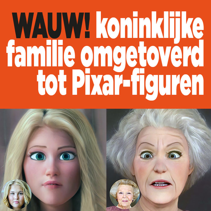 ZIEN: De Oranje-familie als Pixar-figuren