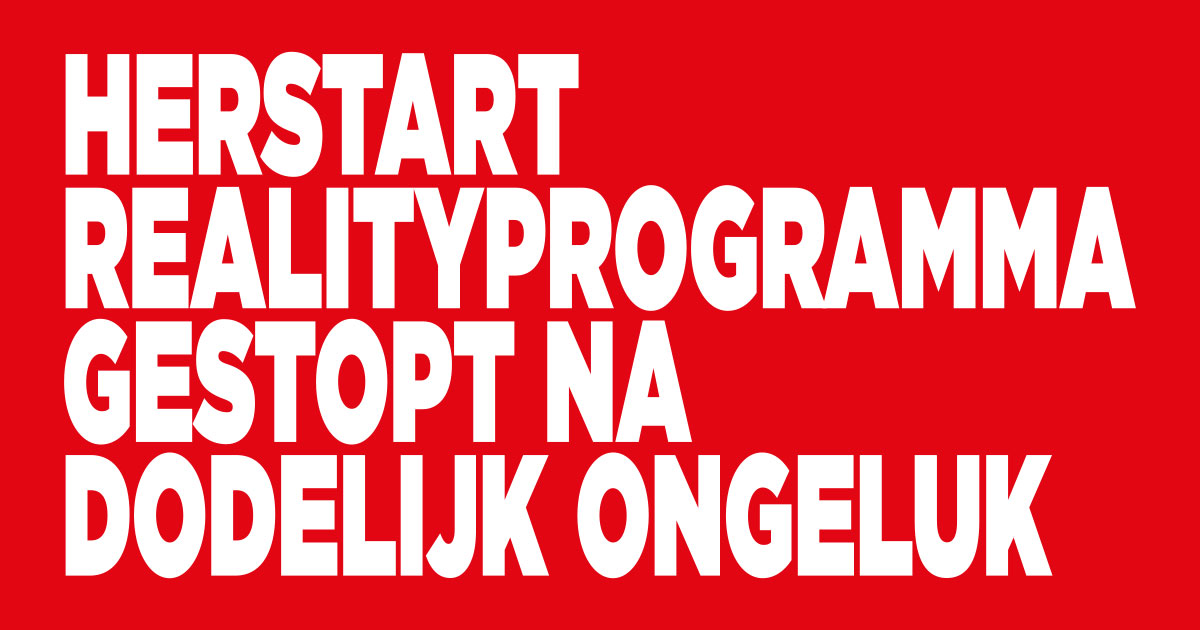 Dodelijk ongeluk bij programma