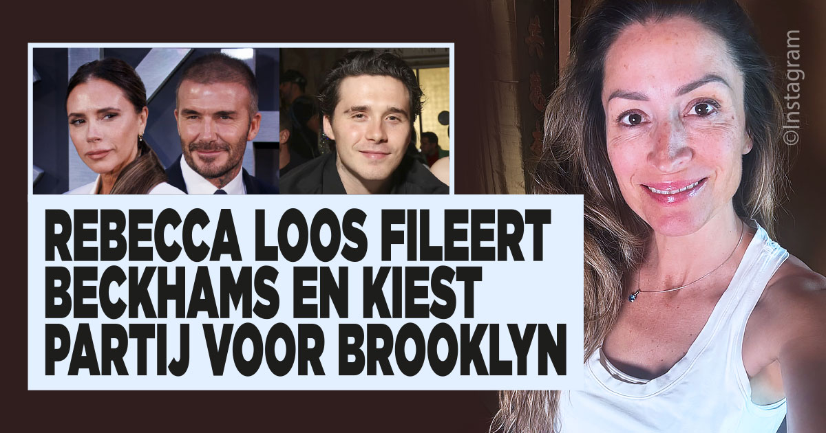 Rebecca fileert de Beckhams