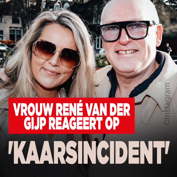 Vrouw René van der Gijp reageert op kaarsincident||