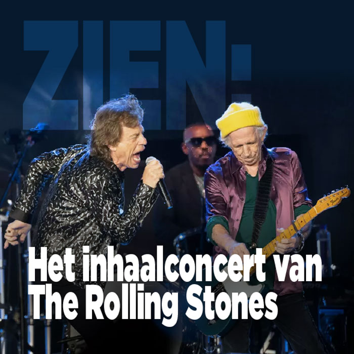 Het inhaalconcert van de Stones||Stones|Mick Jagger|Mick Jagger van The Rolling Stones in actie