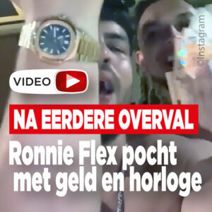 Na eerdere overval: Ronnie Flex pocht met geld en horloge