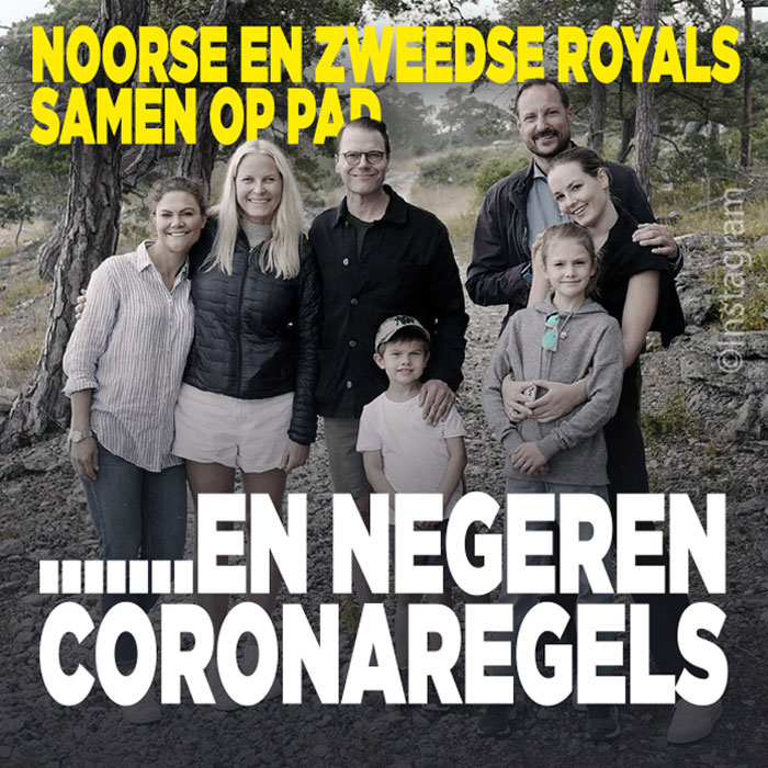 Noorse en Zweedse royals samen op pad en negeren coronaregels