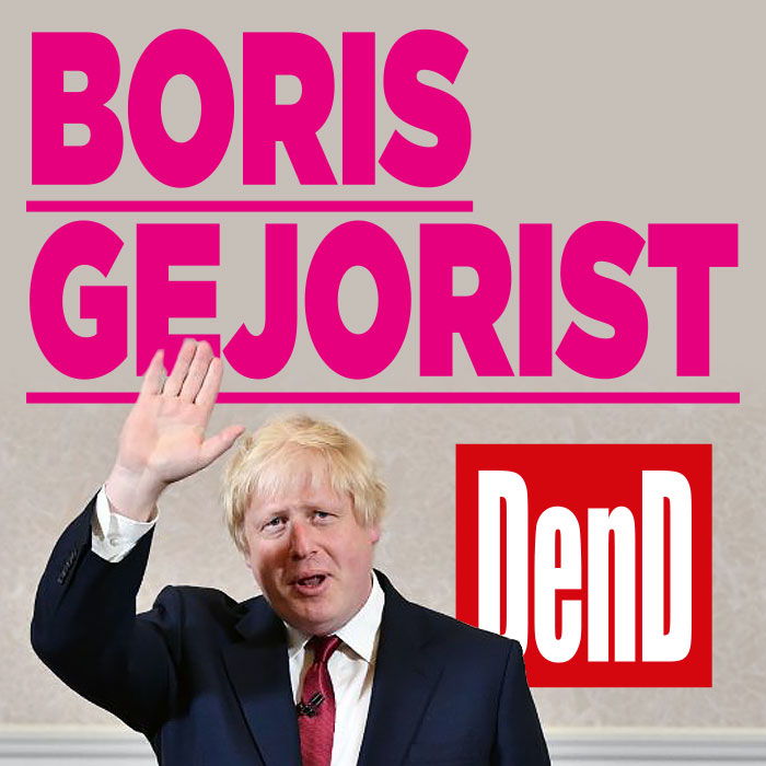 Pimpen flat Boris Johnson met roze bank krijgt een staartje