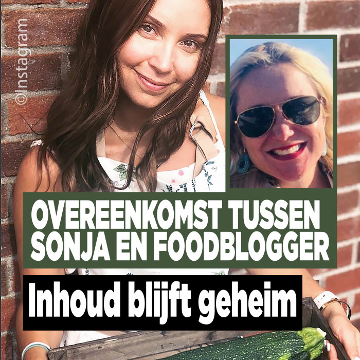 Sonja Bakker treft overeenkomst met foodblogger