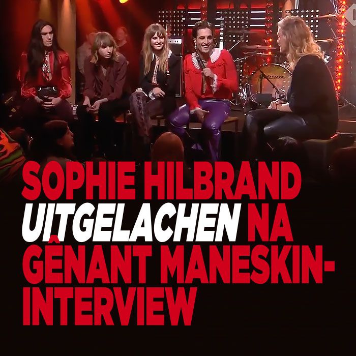 Sophie Hilbrand uitgelachen na gênant Måneskin-interview