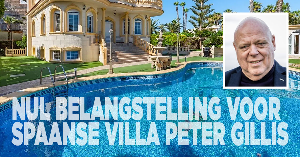 Geen belangstelling voor villa Peter Gillis
