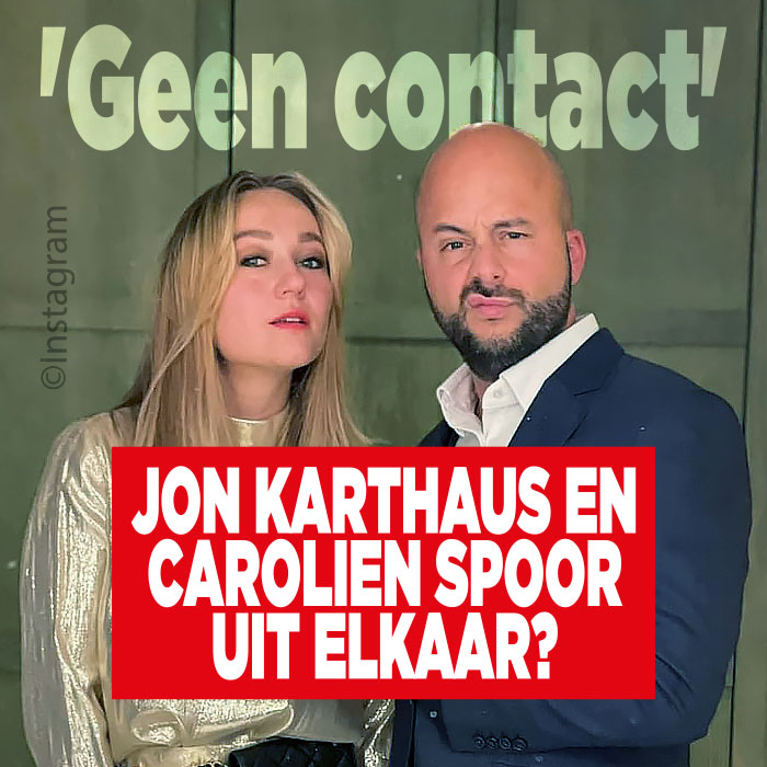 Jon Karthaus en Carolien Spoor uit elkaar? &#8216;Geen contact&#8217;