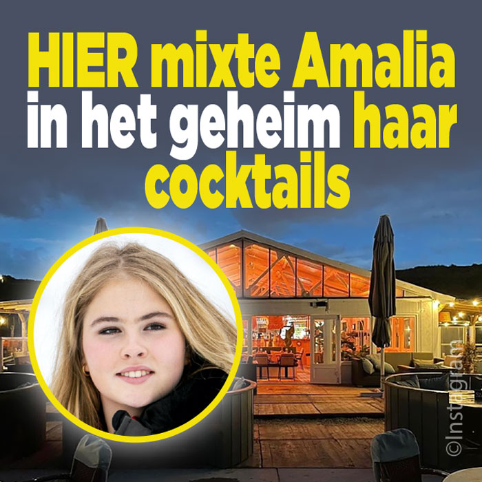 Hier mixte Amalia in de zomer in het geheim cocktails