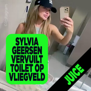 Sylvia Geersen vervuilt toilet op vliegveld