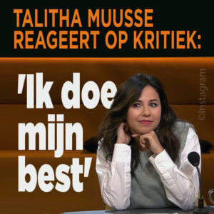 Talitha Muusse reageert op bakken kritiek: &#8216;Ik doe mijn best&#8217;