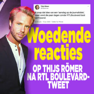 Woedende reacties op Thijs Römer na RTL Boulevard-tweet