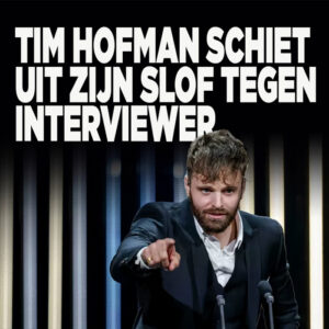 Tim Hofman schiet uit zijn slof tegen interviewer