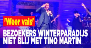 Bezoekers Winterparadijs niet blij met Tino Martin: ‘Weer vals’