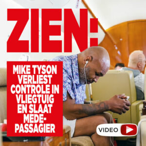 ZIEN: Mike Tyson verliest controle in vliegtuig en slaat medepassagier