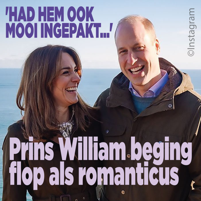Prins William beging foutje als romanticus